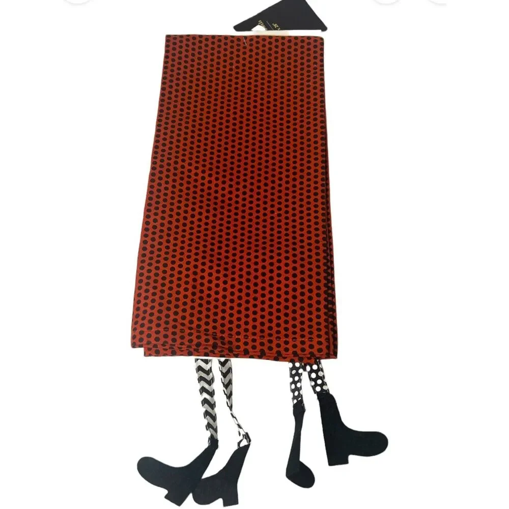 Cynthia Rowley Halloween Kitchen Towels Gnomes w Dangly Legs Witch Jack OLantern